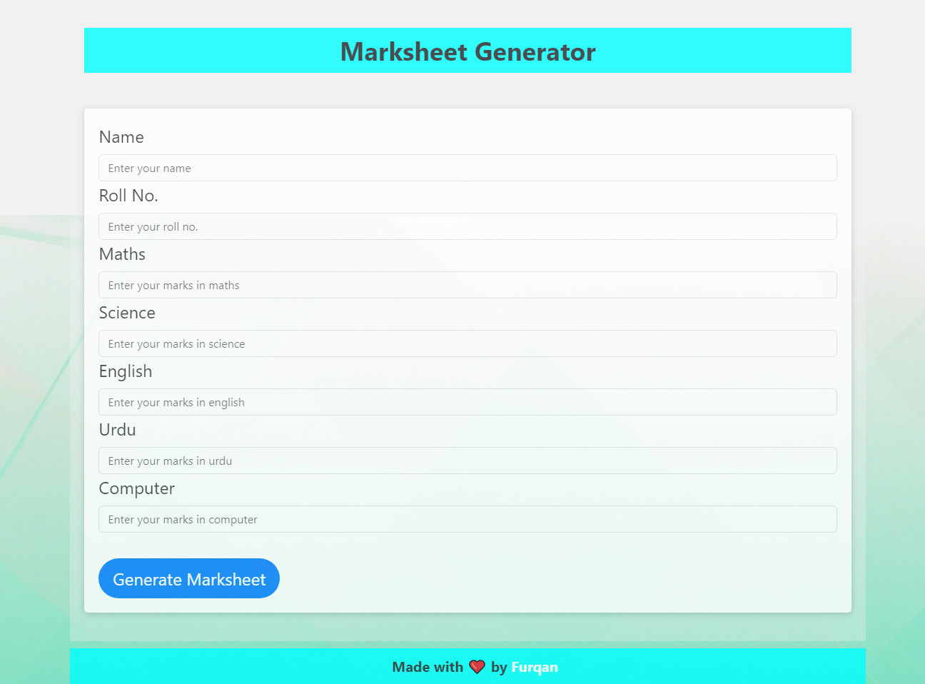 MarksheetGenSite
