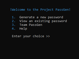 Project PassGen